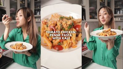 Valerie Taniaty Bagikan Resep Tomato Chicken Penne Pasta with Kale