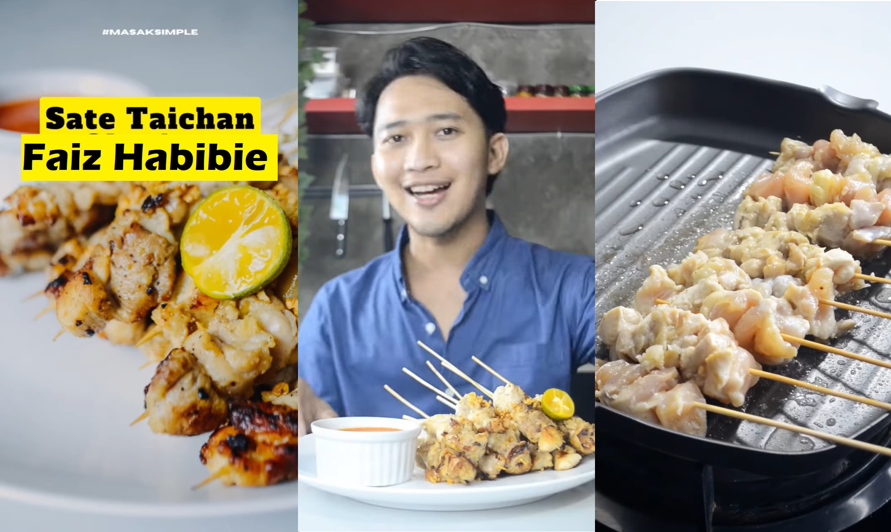 Resep Sate Taichan dengan Cocolan Sambal ala Faiz N. Habibie, Gurih dan Menyegarkan!