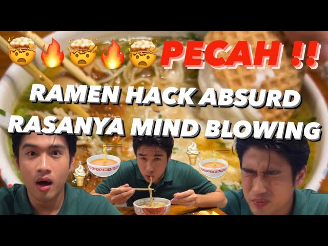 Review Perpaduan Makanan Aneh, Victor Agustino Cobain Mie Ramen Pakai Es Krim Vanila!