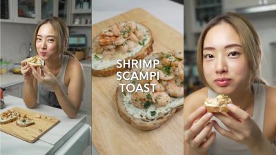 Resep Mudah Bikin Sarapan dengan Shrimp Scampi Toast ala Valerie Taniaty!