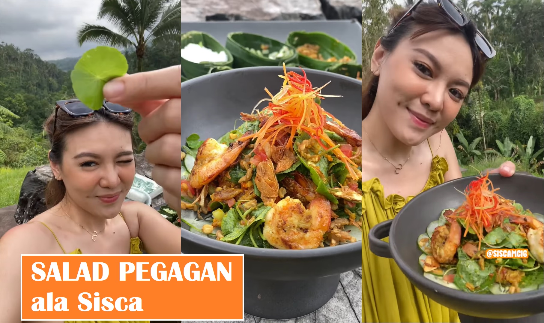 Resep Sehat dan Segar Salad Pegagan dengan Base Genep khas Bali ala Sisca!
