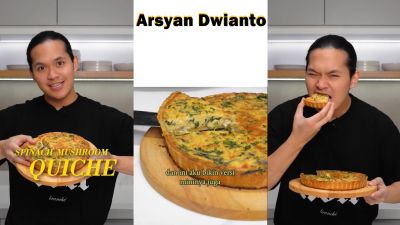 Resep Simpel Membuat Spinach Mushroom Quiche ala Chef Arsyan Dwianto!