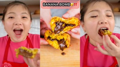 Fifin Liefang Bagikan Resep Banana Bomb yang Super Lumer di Mulut!
