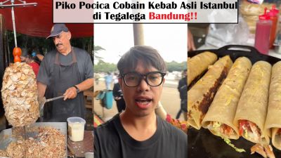 Piko Pocica Cobain Kebab Asli Istanbul di Lapangan Tegalega Bandung, Penjualnya Asli dari Turki!