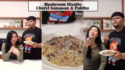 Cheryl Gunawan Masak Mushroom Risotto Bareng Palitho Aventus, Sontek Resepnya di Sini!