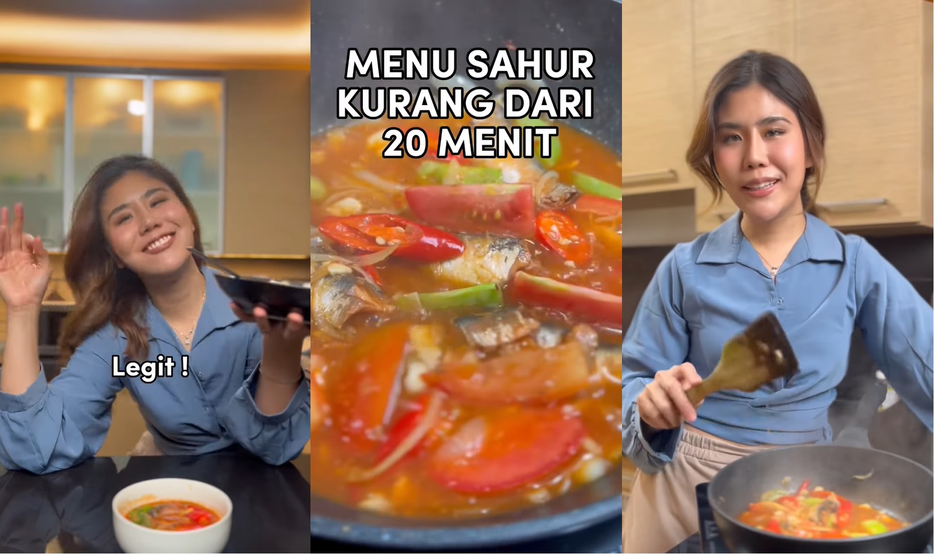 [Menu Ramadhan] Hemat Waktu Sahur! Cek Resep Sarden Masak Tomat ala Machelwie di Sini