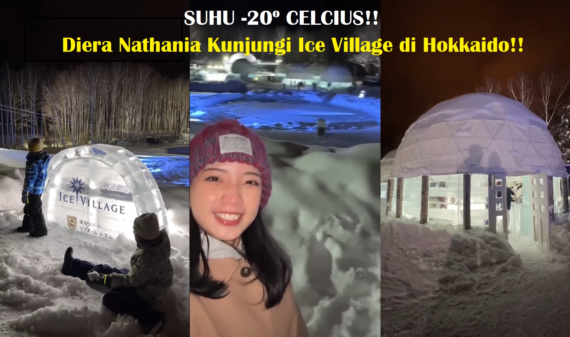 Suhu -20º Celcius Tak Menyurutkan Semangat Diera Nathania dan Suami Jelajahi Festival Salju di Hokkaido!