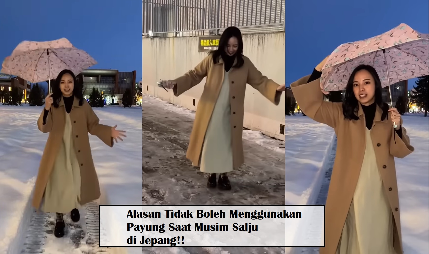 Ini Dia Alasan kenapa di Jepang Disarankan untuk Tidak Menggunakan Payung Saat Musim Salju!