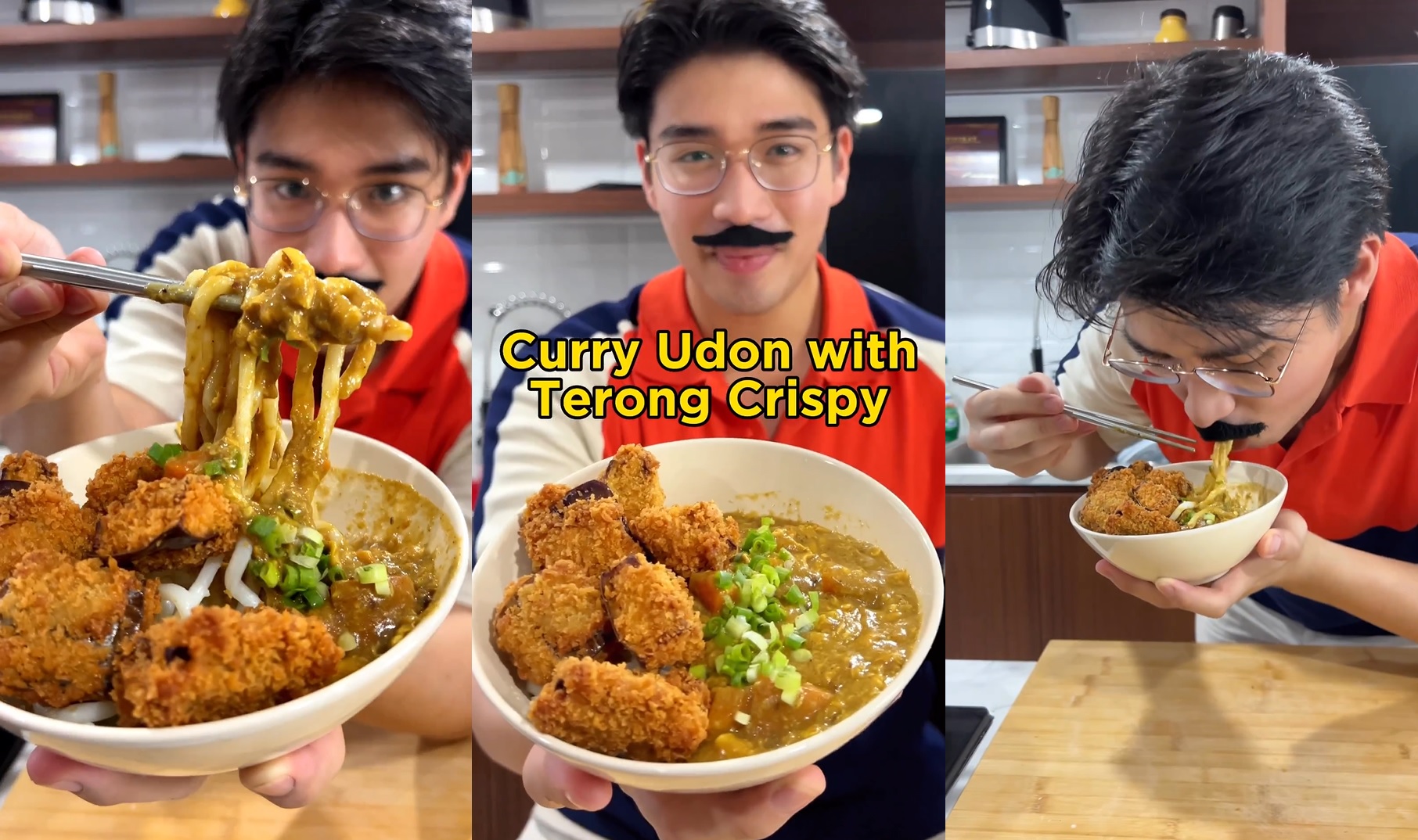 Victor Agustino Bagikan Resep Kari Udon dengan Terong Krispi, Kenyal dan Gurih  Jadi Satu!