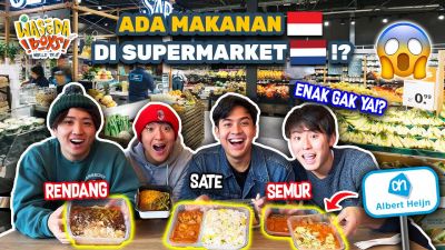 Waseda Boys Temukan Makanan Indonesia Siap Saji di Supermarket Albert Heijn